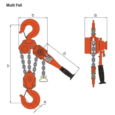 William Hackett WH-L4 Ratchet Lever Hoist - Multi Fall