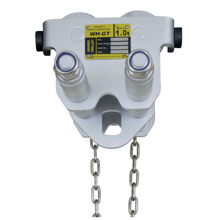 1 Ton William Hackett GT Geared Trolley - Corrosion Protected