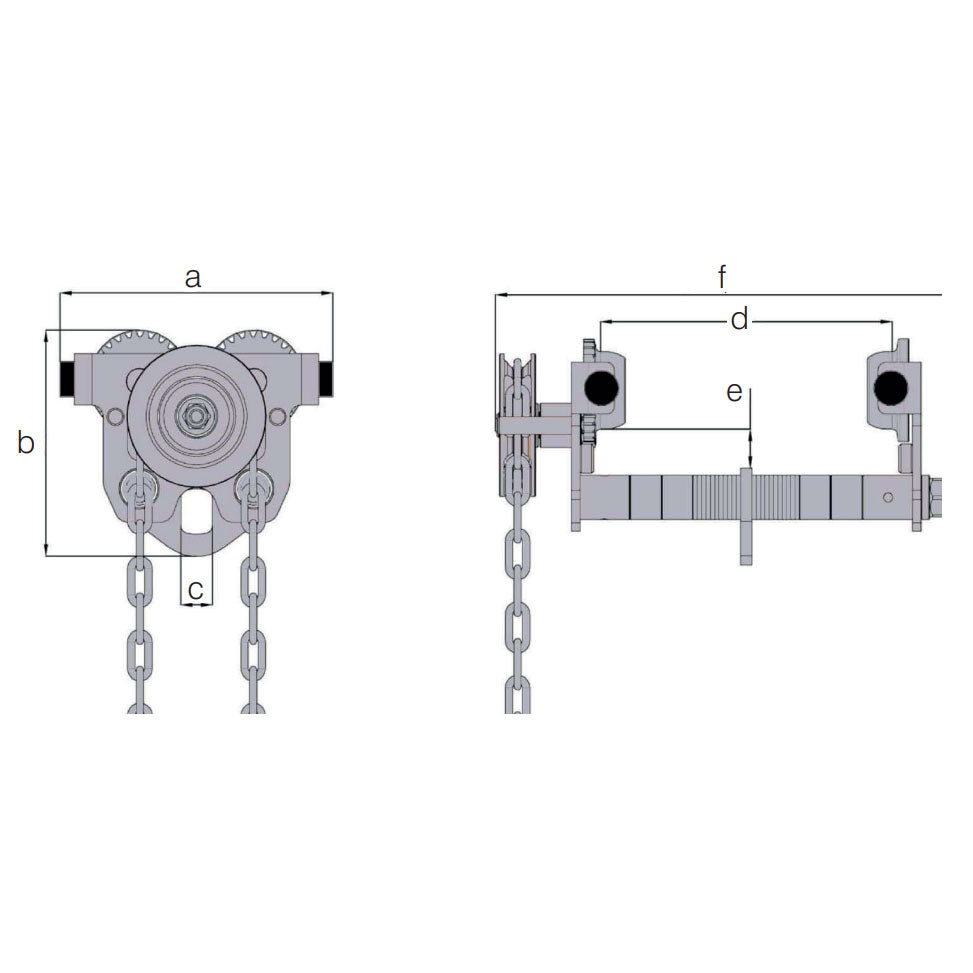 William Hackett GT Geared Trolley - Corrosion Protected