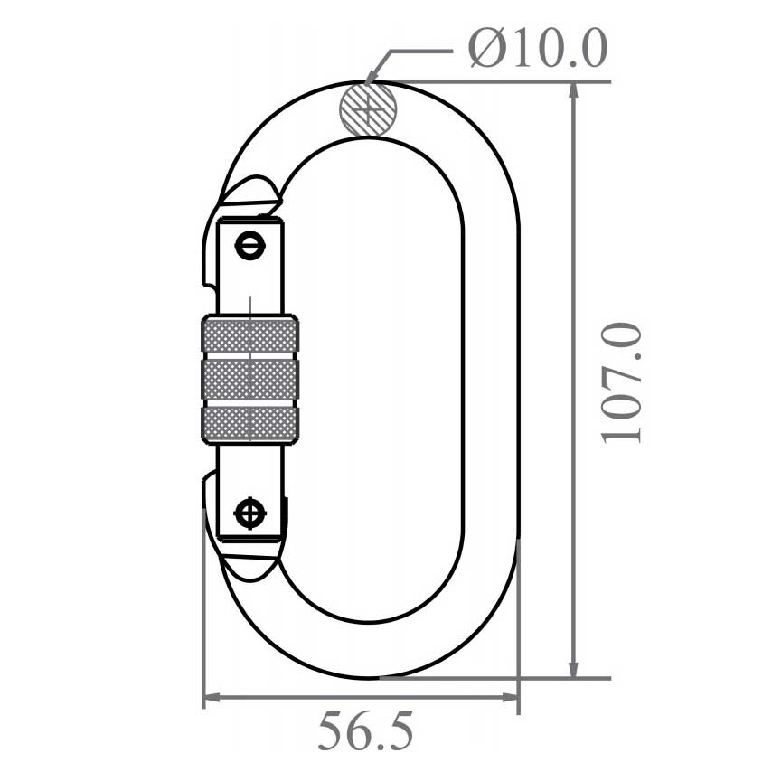 Kratos Steel Screw-locking Karabiner