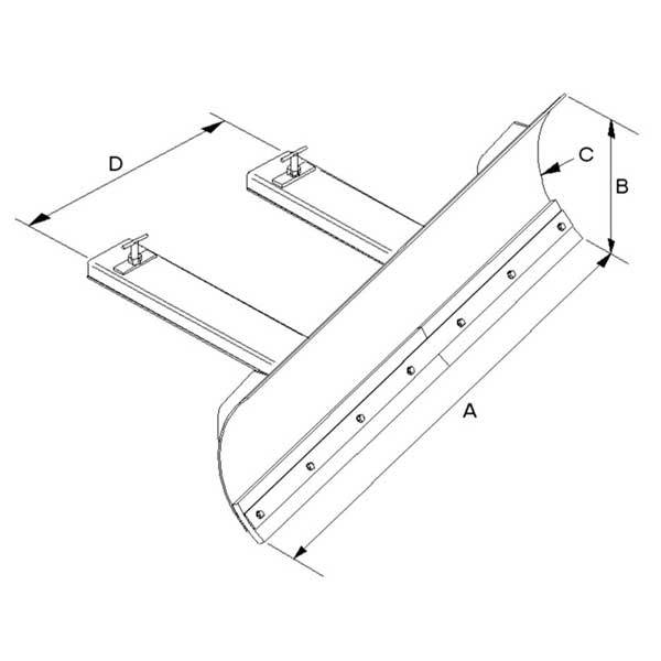 1220mm Forklift Snow Plough - Fixed Blade