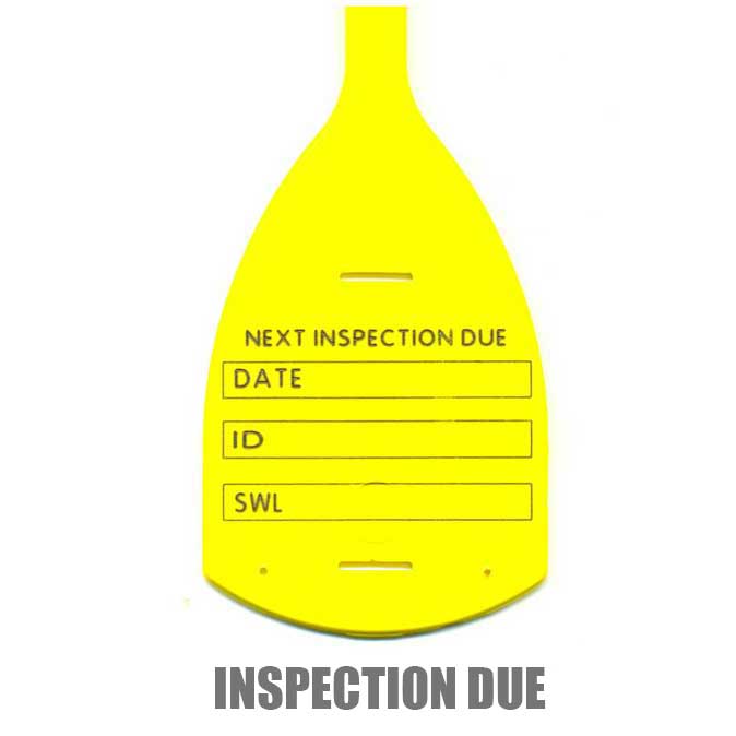 Printed Tie Tags (X50) Inspection Due