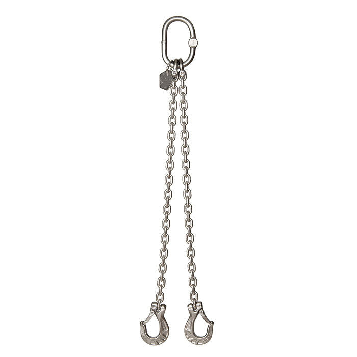 2.15 Ton Cromox Stainless Steel Double Leg Chain Sling with Clevis Sling Hooks