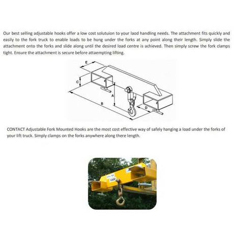 Adjustable Forklift Hook