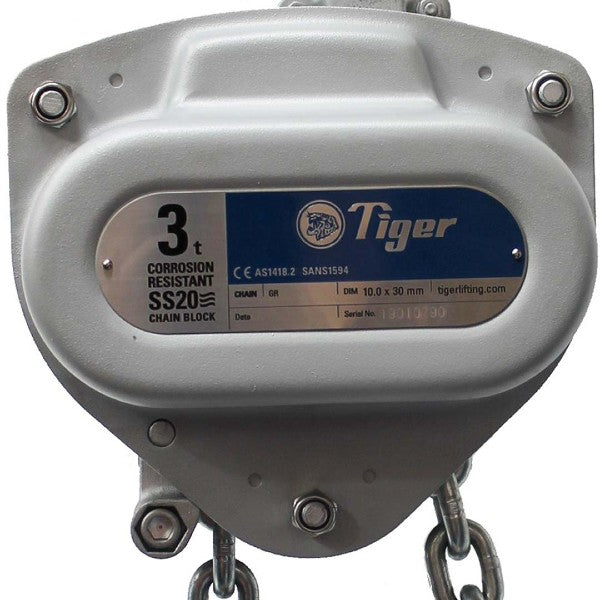Tiger SS20 Manual Chain Hoist - Corrosion Resistant