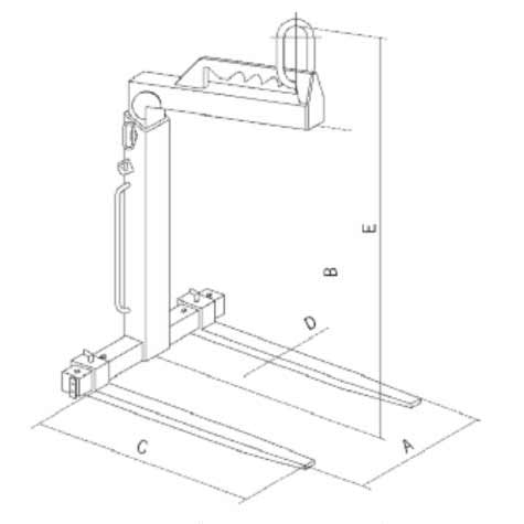 Tigrip TKG-VH Manual Balance Crane Forks