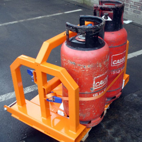 Fork Mounted Gas Bottle Carrier - Multi Bottle
