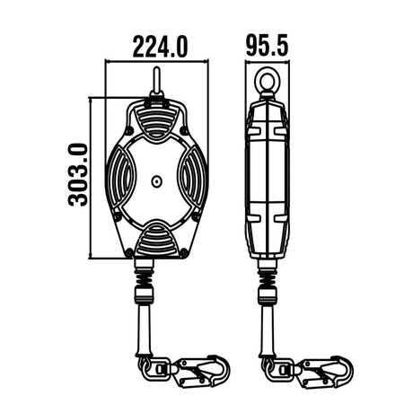 Kratos 20m Wire Rope Retractable Fall Arrester