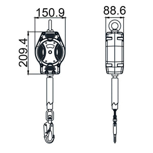 Kratos 6m Webbing Retractable Fall Arrester
