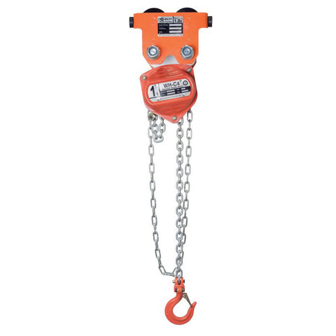 1 Ton William Hackett Combined Chain Hoist and Push Trolley