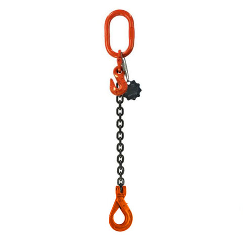 1.9 Ton Single Leg Chain Sling with Shortener and Self-Locking Hook