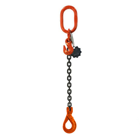 4 Ton Single Leg Chain Sling with Shortener and Self-Locking Hook