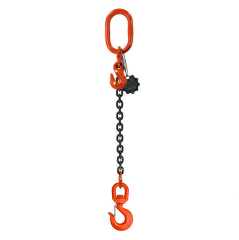 1.9 Ton Single Leg Chain Sling with Shortener and Swivel Hook