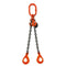 2.65 Ton Double Leg Chain Sling with Shorteners and Self-Locking Hooks