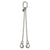 5.40 Ton Cromox Stainless Steel Double Leg Chain Sling with Sling Hooks