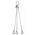 8.15 Ton Cromox Stainless Steel Three Leg Chain Sling with Sling Hooks