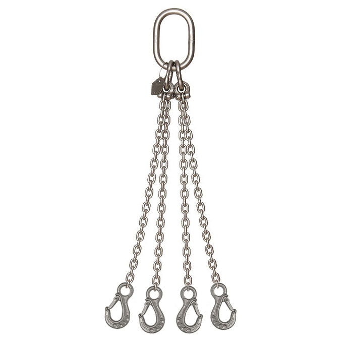 8.15 Ton Cromox Stainless Steel Four Leg Chain Sling with Sling Hooks
