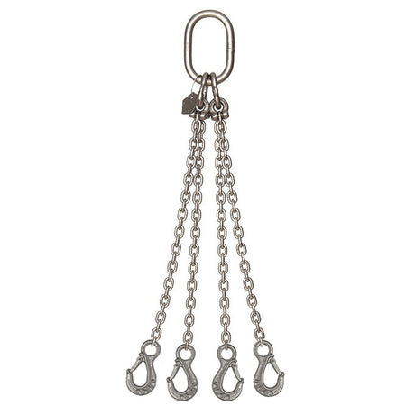 8.15 Ton Cromox Stainless Steel Four Leg Chain Sling with Sling Hooks
