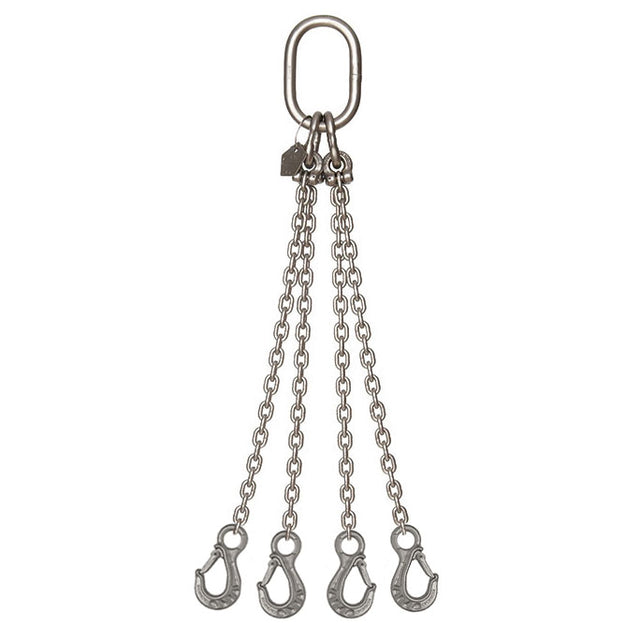 8.15 Ton Cromox Stainless Steel Four Leg Chain Sling with Sling Hooks