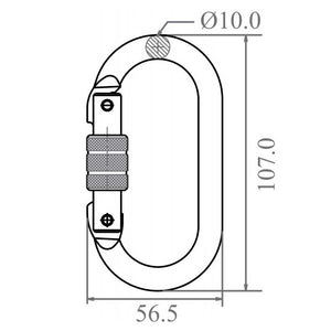 Kratos Steel Screw-locking Karabiner