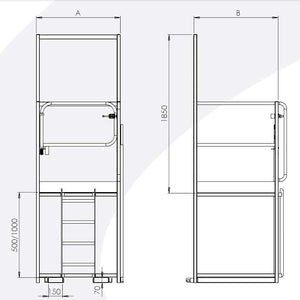 Forklift Safety Cage - Raised