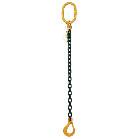 2 Ton Grade 8 Single Leg Chain Sling with Shortener and Self-Locking Hook