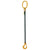 2 Ton Grade 8 Single Leg Chain Sling with Shortener and Self-Locking Hook