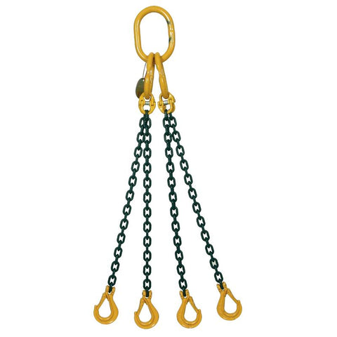 6.7 Ton Grade 8 Four Leg Chain Sling with Shortener and Sling Hook