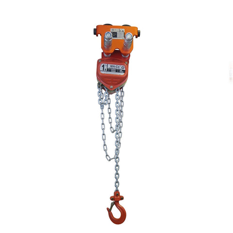 1000kg William Hackett Combined Chain Hoist and Push Trolley