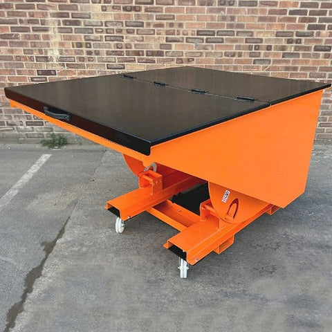 Combi Forklift Tipping Skip - with Lid