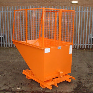 Combi Forklift Tipping Skip - with Mesh Enclosure
