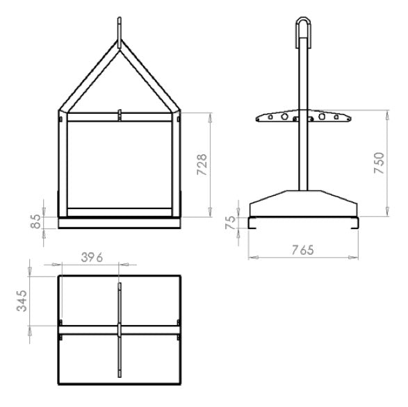 Crane Lift Gas Bottle Handler