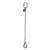 0.90 Ton Cromox Stainless Steel Single Leg Chain Sling with Clevis Sling Hook