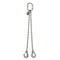 3.45 Ton Cromox Stainless Steel Double Leg Chain Sling with Clevis Sling Hooks